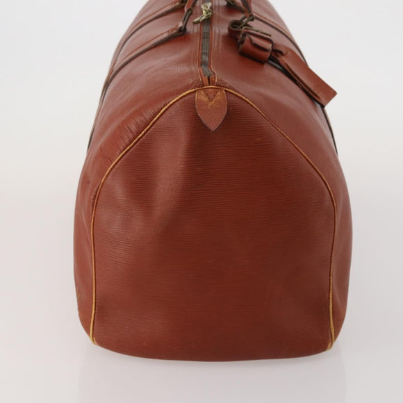LOUIS VUITTON Epi Keepall 55 Boston Bag Vintage Brown M42958 LV Auth 193099