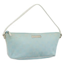 GUCCI GG Canvas Accessory Pouch Light Blue Gold 039 1103 2123 Auth 193100A-1