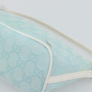 GUCCI GG Canvas Accessory Pouch Light Blue Gold 039 1103 2123 Auth 193100A-10