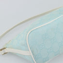 GUCCI GG Canvas Accessory Pouch Light Blue Gold 039 1103 2123 Auth 193100A-11
