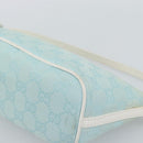 GUCCI GG Canvas Accessory Pouch Light Blue Gold 039 1103 2123 Auth 193100A-12