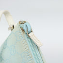 GUCCI GG Canvas Accessory Pouch Light Blue Gold 039 1103 2123 Auth 193100A-14