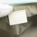 GUCCI GG Canvas Accessory Pouch Light Blue Gold 039 1103 2123 Auth 193100A-15