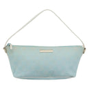 GUCCI GG Canvas Accessory Pouch Light Blue Gold 039 1103 2123 Auth 193100A-2