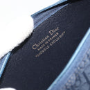 Christian Dior Trotter Canvas Shoulder Bag Navy Gold Auth 193101A-16