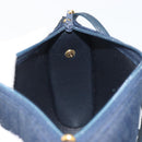 Christian Dior Trotter Canvas Shoulder Bag Navy Gold Auth 193101A-18