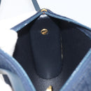 Christian Dior Trotter Canvas Shoulder Bag Navy Gold Auth 193101A-19
