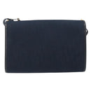 Christian Dior Trotter Canvas Shoulder Bag Navy Gold Auth 193101A-2