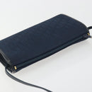 Christian Dior Trotter Canvas Shoulder Bag Navy Gold Auth 193101A-6