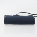 Christian Dior Trotter Canvas Shoulder Bag Navy Gold Auth 193101A-9