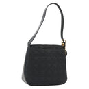 Christian Dior Canage Shoulder Bag Nylon Black Gold Auth 193102-1