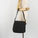 Christian Dior Canage Shoulder Bag Nylon Black Gold Auth 193102-22