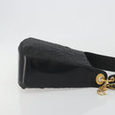 Christian Dior Canage Shoulder Bag Nylon Black Gold Auth 193102-4