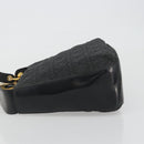 Christian Dior Canage Shoulder Bag Nylon Black Gold Auth 193102-5