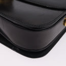 CELINE Shoulder Bag Leather Black Gold Auth 193103-11