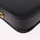 CELINE Shoulder Bag Leather Black Gold Auth 193103-12