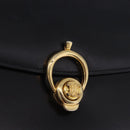 CELINE Shoulder Bag Leather Black Gold Auth 193103-14