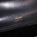CELINE Shoulder Bag Leather Black Gold Auth 193103-16