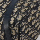 Christian Dior Trotter Canvas Boston Bag Navy Silver Auth 193104-10