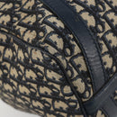 Christian Dior Trotter Canvas Boston Bag Navy Silver Auth 193104-11