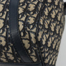 Christian Dior Trotter Canvas Boston Bag Navy Silver Auth 193104-12