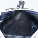 Christian Dior Trotter Canvas Boston Bag Navy Silver Auth 193104-16