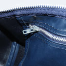 Christian Dior Trotter Canvas Boston Bag Navy Silver Auth 193104-18