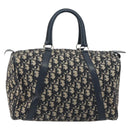 Christian Dior Trotter Canvas Boston Bag Navy Silver Auth 193104-3