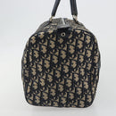 Christian Dior Trotter Canvas Boston Bag Navy Silver Auth 193104-5