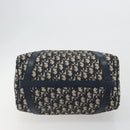 Christian Dior Trotter Canvas Boston Bag Navy Silver Auth 193104-9
