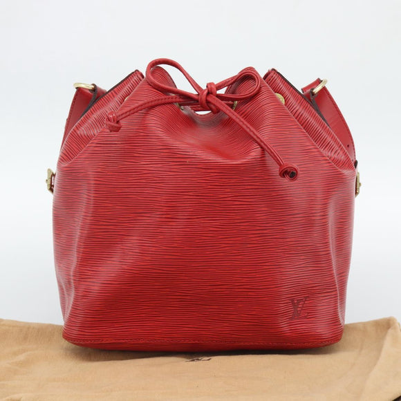 LOUIS VUITTON Epi Petit Noe Shoulder Bag Red M44107 LV Auth 193106V