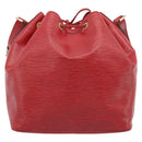 LOUIS VUITTON Epi Petit Noe Shoulder Bag Red M44107 LV Auth 193106V-2