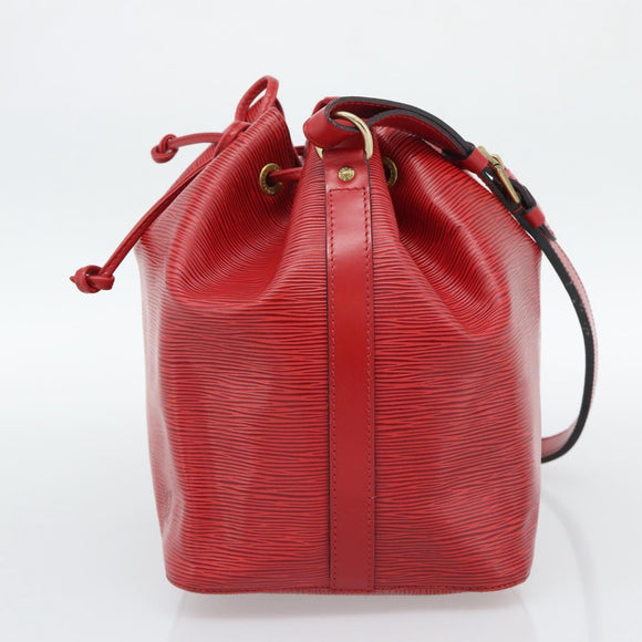 LOUIS VUITTON Epi Petit Noe Shoulder Bag Red M44107 LV Auth 193106V