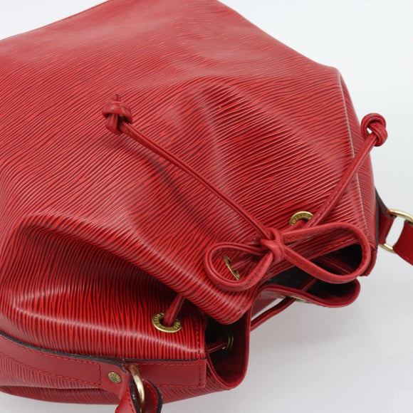 LOUIS VUITTON Epi Petit Noe Shoulder Bag Red M44107 LV Auth 193106V