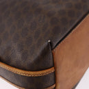 CELINE Macadam Canvas Shoulder Bag PVC Leather Brown Gold Auth 193107-12