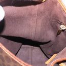 CELINE Macadam Canvas Shoulder Bag PVC Leather Brown Gold Auth 193107-18