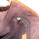 CELINE Macadam Canvas Shoulder Bag PVC Leather Brown Gold Auth 193107-19