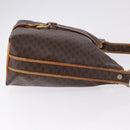 CELINE Macadam Canvas Shoulder Bag PVC Leather Brown Gold Auth 193107-4