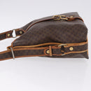 CELINE Macadam Canvas Shoulder Bag PVC Leather Brown Gold Auth 193107-5