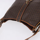 CELINE Macadam Canvas Shoulder Bag PVC Leather Brown Gold Auth 193107-6