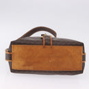 CELINE Macadam Canvas Shoulder Bag PVC Leather Brown Gold Auth 193107-9