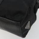 PRADA Shoulder Bag Nylon Black Silver Auth 193108V-17