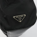 PRADA Shoulder Bag Nylon Black Silver Auth 193108V-19