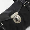 PRADA Shoulder Bag Nylon Black Silver Auth 193108V-20