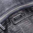 PRADA Shoulder Bag Nylon Black Silver Auth 193108V-21