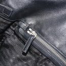 PRADA Shoulder Bag Nylon Black Silver Auth 193108V-24