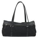 PRADA Shoulder Bag Nylon Black Silver Auth 193108V-2