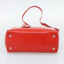 FENDI 2 JOURS Hand Bag Leather 2way Red Silver Auth 193109-5