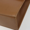 Salvatore Ferragamo Gancini Shoulder Bag Leather Brown Gold Auth 193110-8