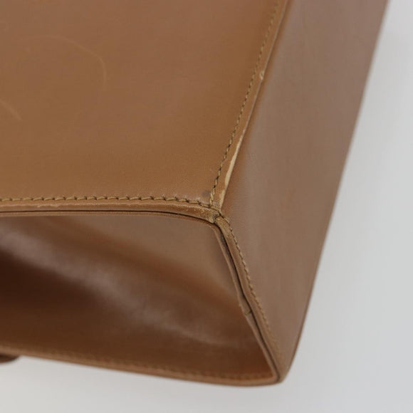 Salvatore Ferragamo Gancini Shoulder Bag Leather Brown Gold Auth 193110